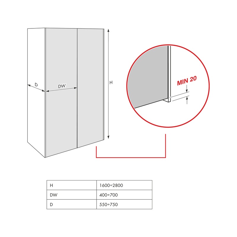 Comprex Ante Rientranti Sistema ante scorrevoli rientranti PD15 | Würth