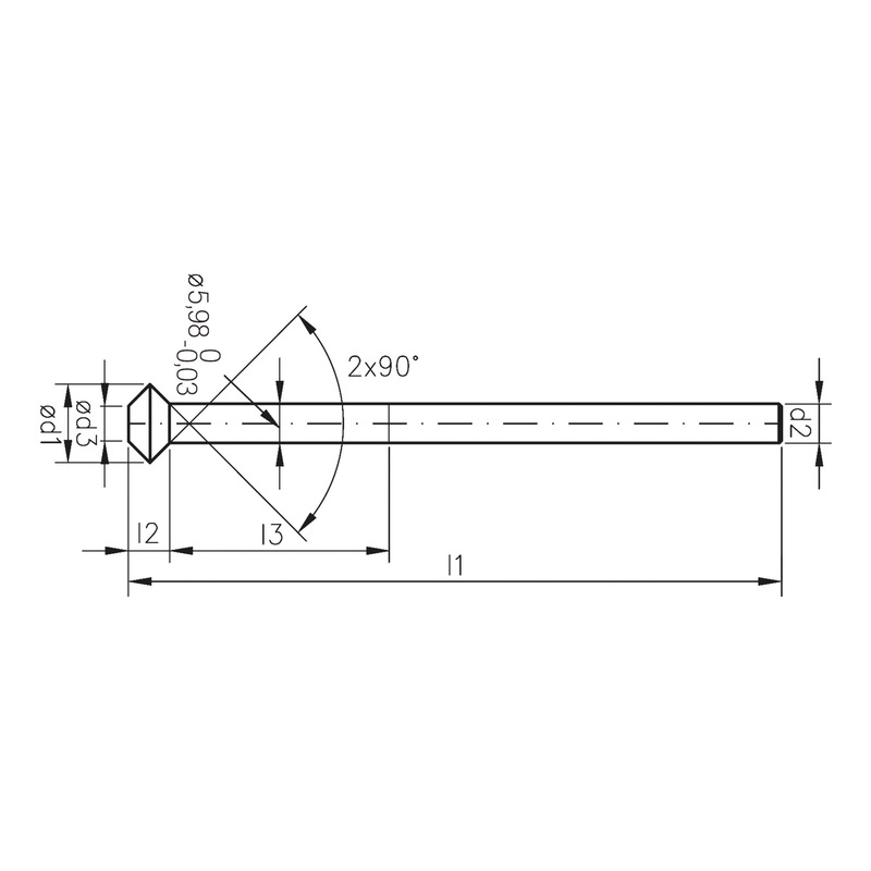 SC forward and reverse deburring tool 2x90° - 3