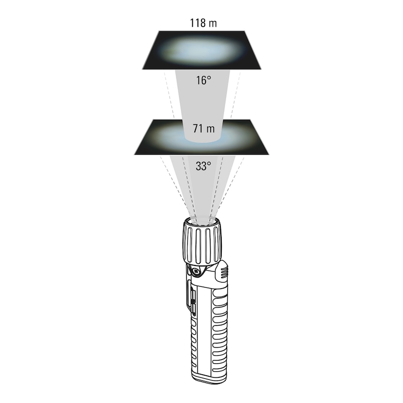 Lampe de poche à LED 4AA ELED ZOOM Z0 - 2