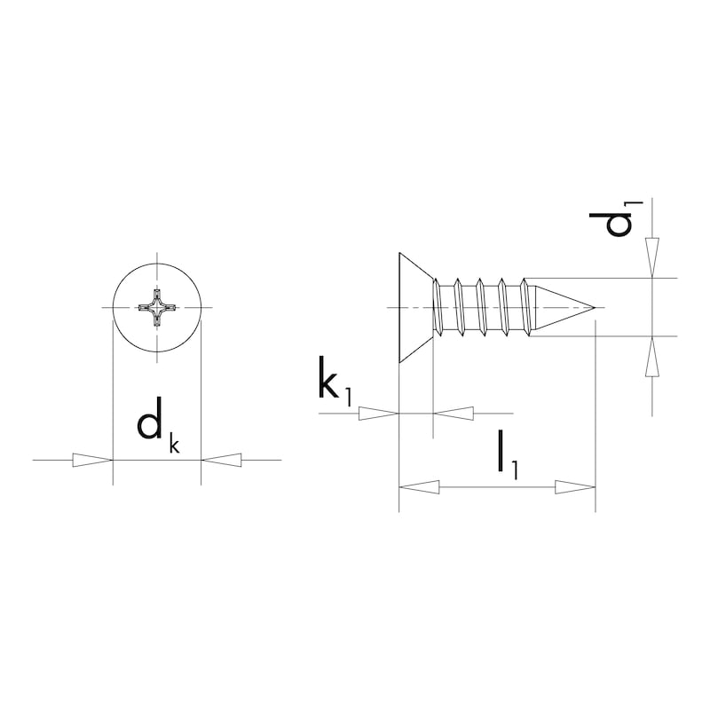 200 Viti Per Lamiera A Testa Svasata A Croce H 2,9 X 9,5 Mm In Acciaio - Foto 8