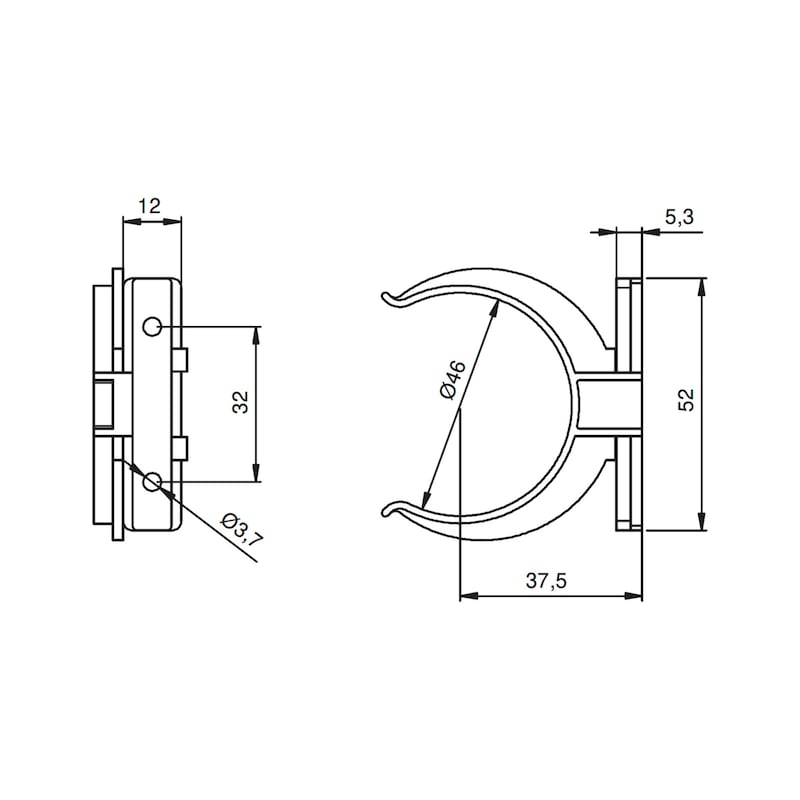 Base cover clamping bracket  - 3