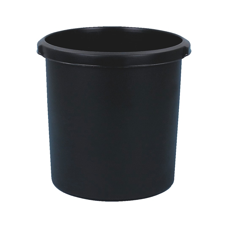 DONAU D307-13 Abfallkorb Papierkorb 12 Liter; 1 Stück grau Kunststoff Mülleimer Design Abfallbehälter rund Für Büro Küche Elegant und Praktisch Stabil Öko-PP 