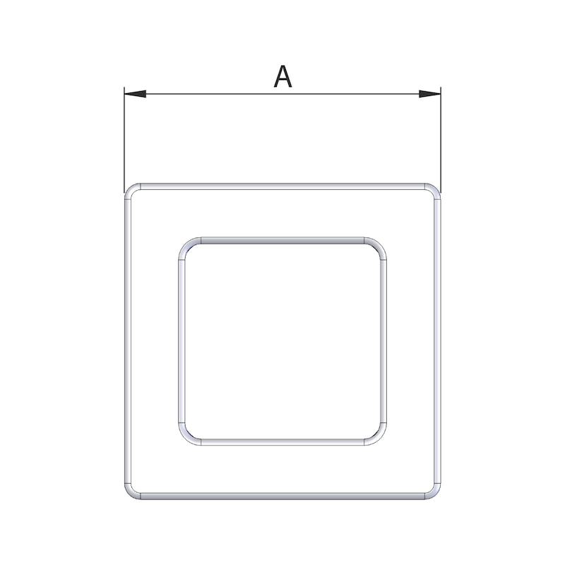 Maniglia di design con guscio quadrato - 3
