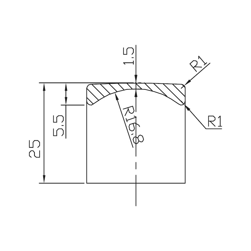 Design-Möbelgriff Bügelform Würfel - GRF-ZD-DESIGN-BÜGEL-(CR)-POL-192MM