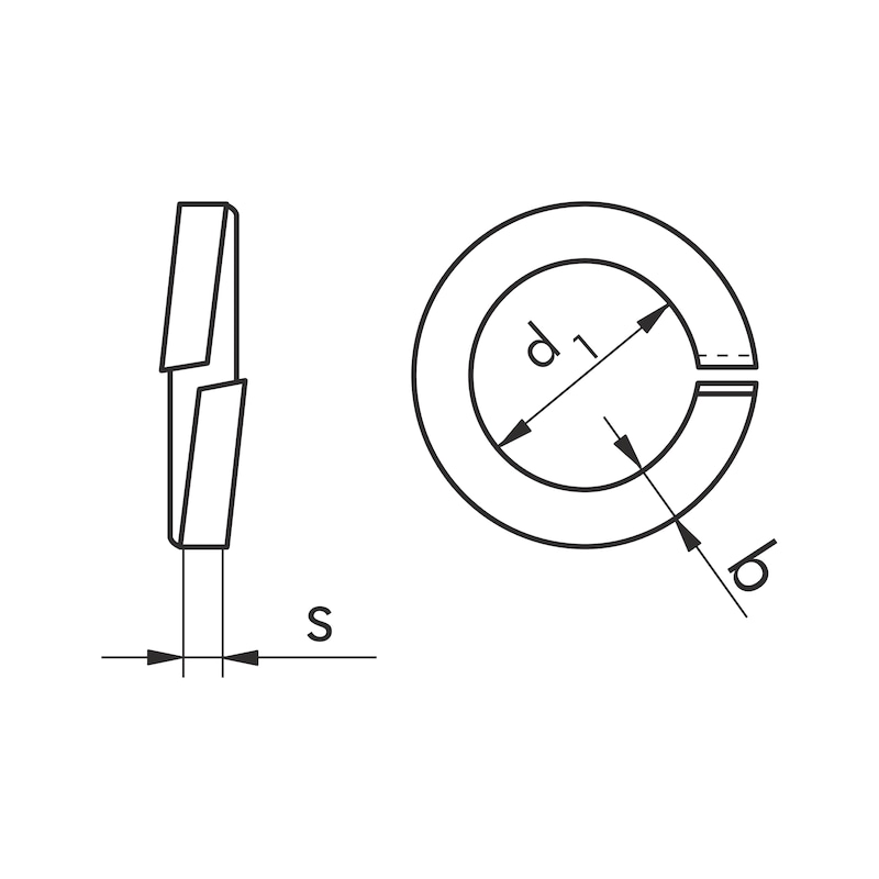 Federring mit rechteckigem Querschnitt Form B DIN 127, Stahl, mechanisch verzinkt (MZN) - RG-FED-DIN127-B-(MZN)-9/16ZO
