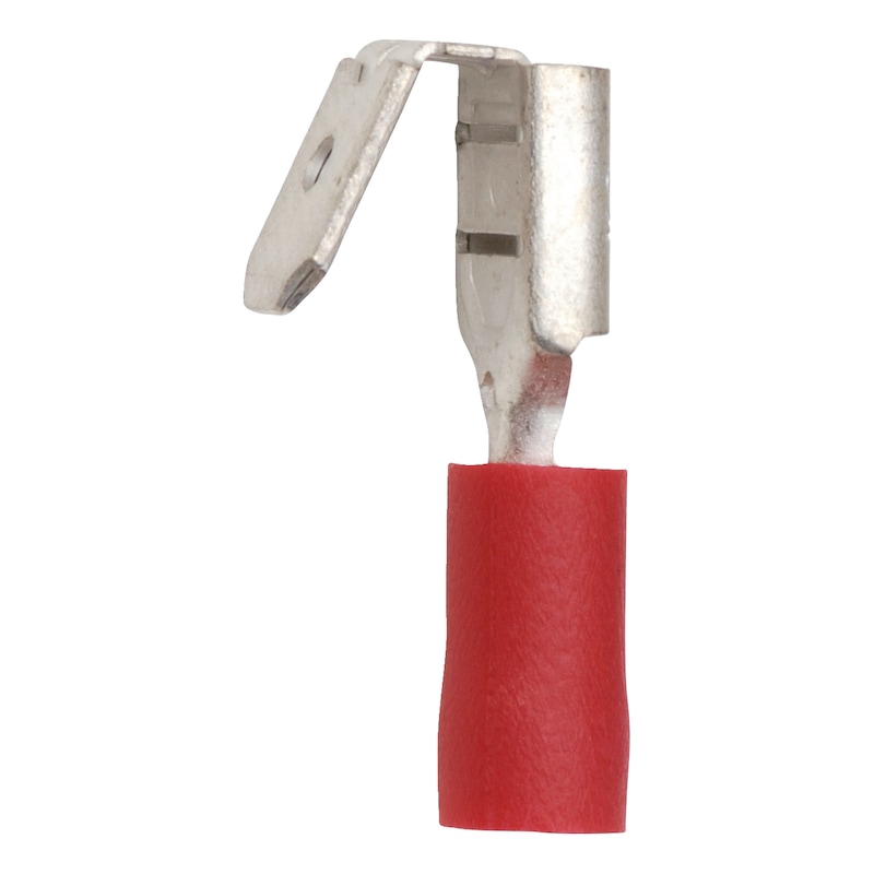 Crimp cable lug, push connector including blade connector PVC-insulated - PSHCON-DOUBLE-RED-6,3X0,8MM