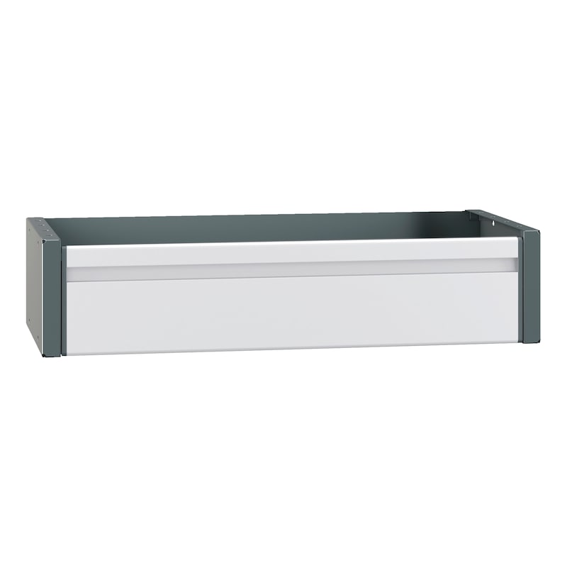 Storage shelf with aluminium flap