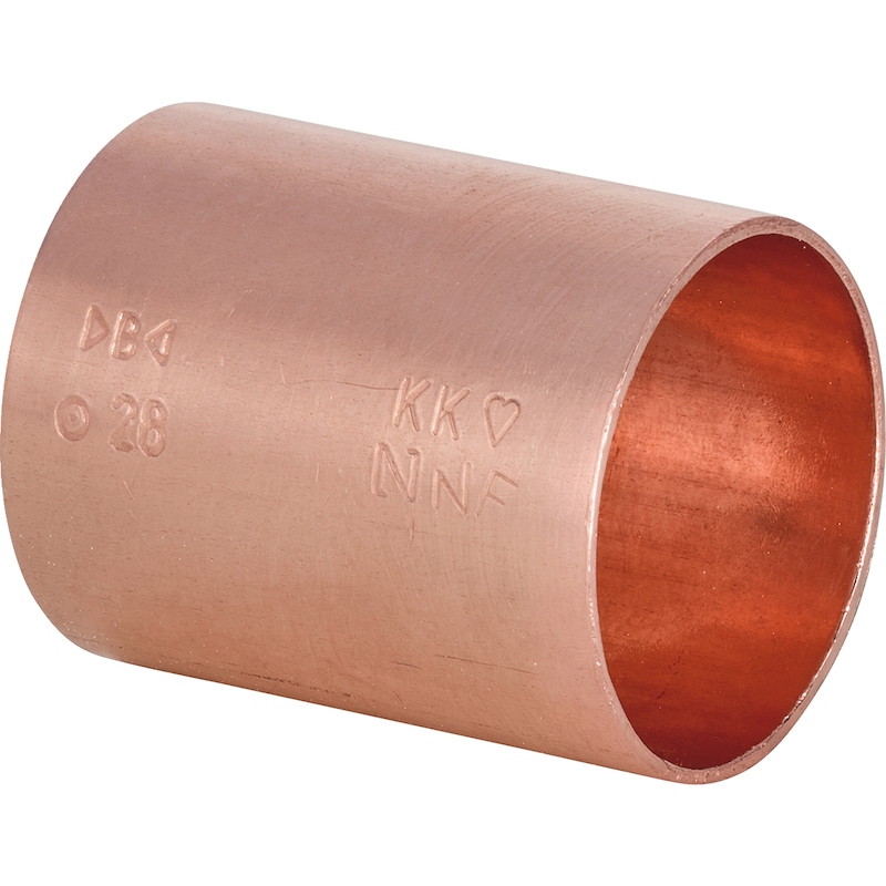 Sleeve, with solder connection on both sides EN1254, copper, 5270 - 1