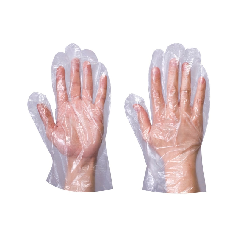 Single-use polyethylene glove - PROTGLOV-PE-CLEAR-DISPOSABLE-XL