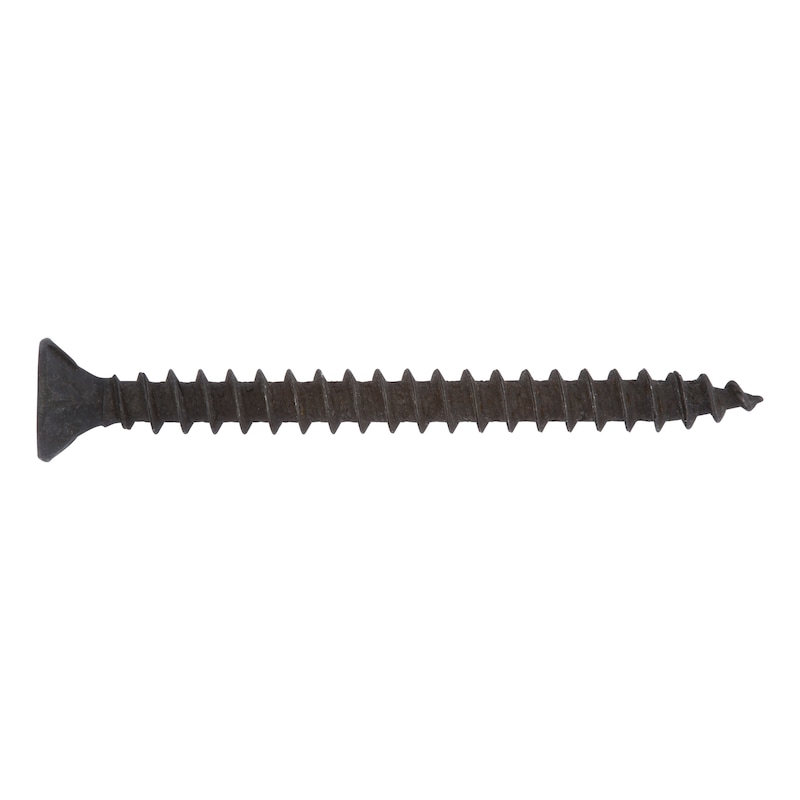 Cement board screw For attaching cemented panels to wooden substructures - 1