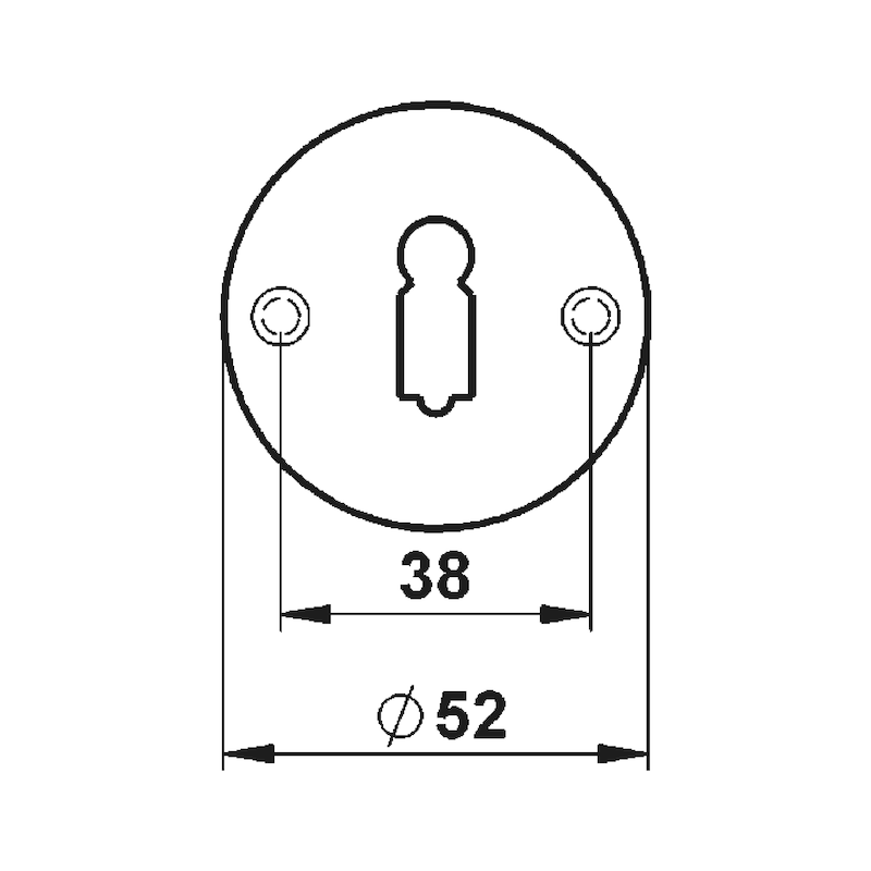 Schlüsselrosettenpaar AL 30 - TD-ALU-AL30-ROS-BB-F9/(A2-OPTIK)