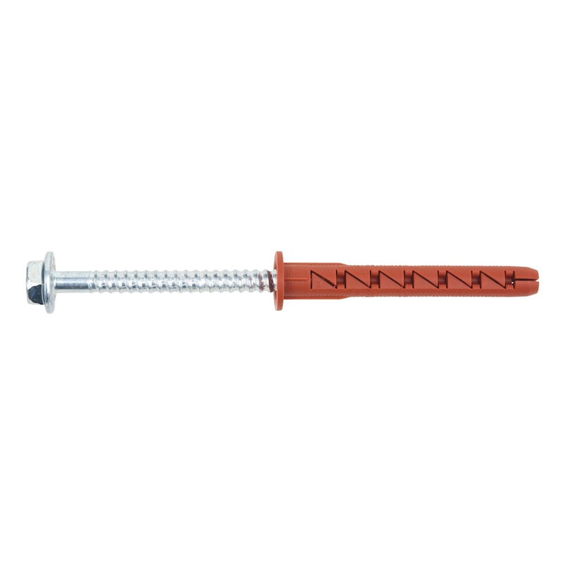 Plastic frame anchor W-UR F 10 SymCon<SUP>®</SUP> with hexagon head bolt, zinc-plated steel - 1