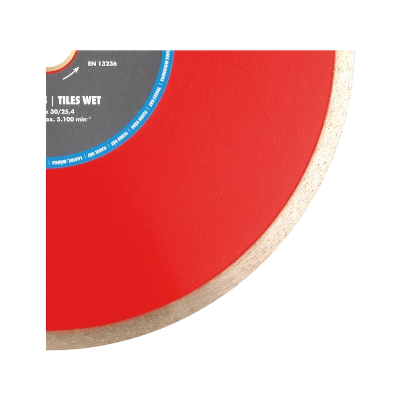 Diamond cutting disc, wet cutting for tiles - CUTDISC-DIA-WET-TILES-BR30/25,4-D300MM