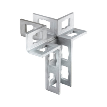 Conector de rieles VARIFIX 4D abierto HDG
