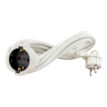 Extension lead with flat plug