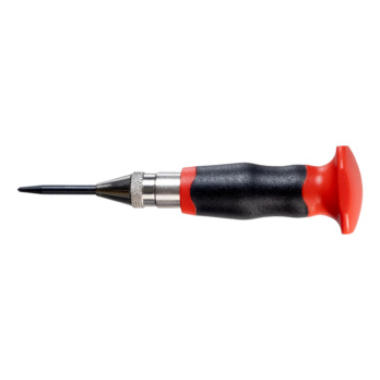 Automatic centre punch with hand protection