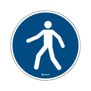 Self-adhesive floor sign - Use pedestrian walkway