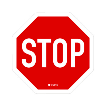 Self-adhesive floor sign - STOP