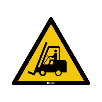 Self-adhesive floor sign - Warning indust. trucks