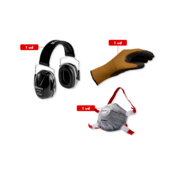 Pack guante + mascariilla + auriculares 17 pz.