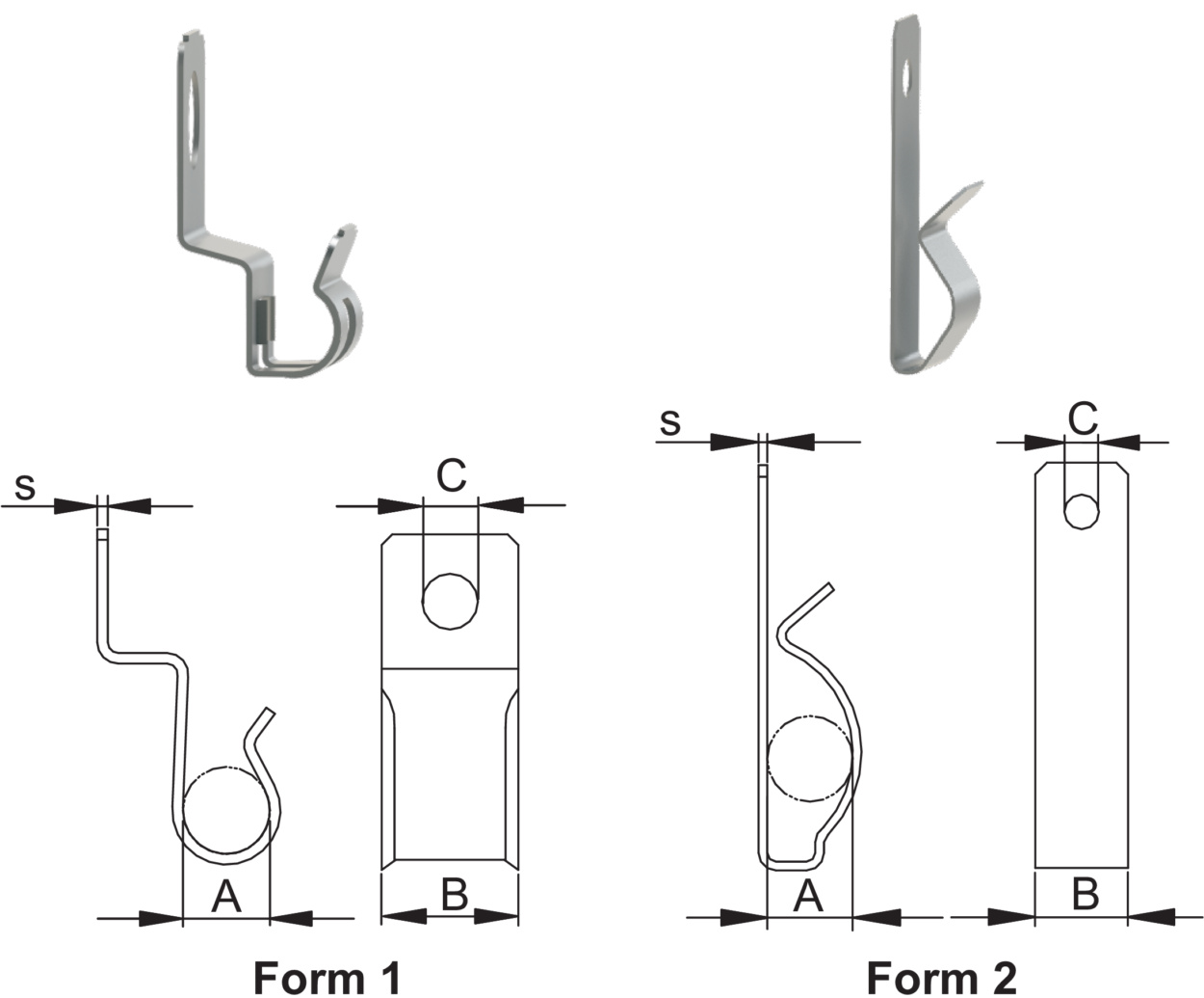 Cable clip metal