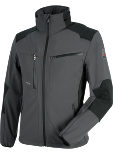 Wasserdichte und atmungsaktive Softshell-Jacke in Grau, modernes Design, praktisch und funktionell