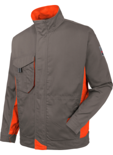 Arbeitsjacke grau für Maurer, robust, strapazierfähig und modern, mit vielen Taschen