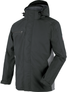 Hautfreundliche Regen-Arbeitsjacke, Regenjacke mit praktischen Taschen, Regenjacke anthrazit
