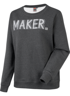 Langarmshirt Maker Damen dunkelgrau