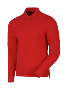 Polo Manga Larga Job+ Rojo
