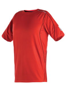 T-Shirt für Arbeit und Freizeit in Rot, atmungsaktiv & leicht, UV 30 Schutz, antibakterielles Material, verhindert Geruchsbildung