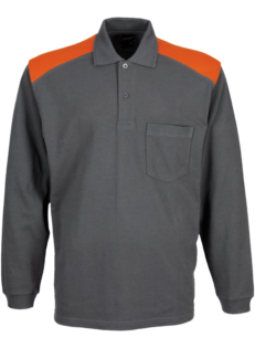 Polo Combi Manga Larga Gris/Naranja
