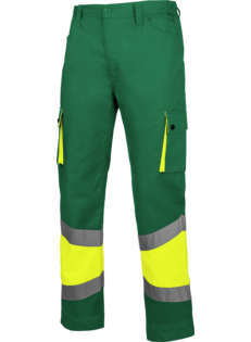 Pantalón de Trabajo Alta Visibilidad 1/2 Amarillo/Verde