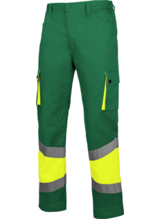 Calças de Trabalho Térmicas Alta Visibilidade 1/2 Amarelo/Verde