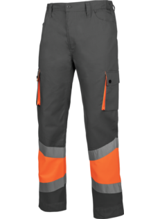 Pantalón de Trabajo Térmico Alta Visibilidad 1/2 Naranja/Gris