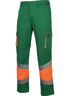 Pantalón de Trabajo Térmico Alta Visibilidad 1/2 Naranja/Verde