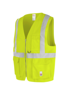 Würth MODYF high-visibility vest met vele zakken, geel
