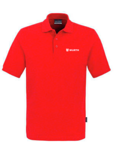 Poloshirt Classic Herren Rot mit Würth Logo