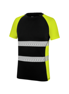 Camiseta Dry Tech Fluor Reflex Negro/Amarillo