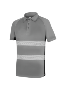 Polo Dry Tech Reflex Gris/Negro