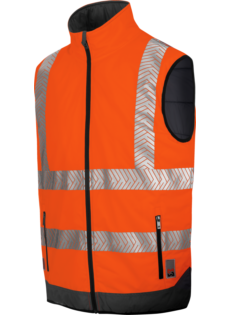 Avertissement Gilet réfléchissant Vêtements de Travail Haute visibilité Jour Nuit Gilet de Protection pour la sécurité routière Vélo Orange XL