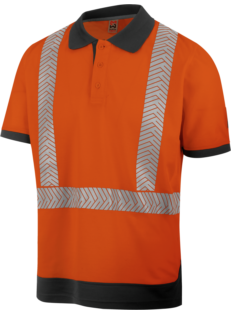Warnschutz Poloshirt FLUO EN 20471 orange anthrazit