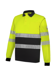 Polo Manga Larga Lumen Pro Amarillo/Gris