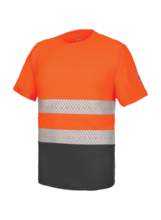 Camiseta Manga Corta Lumen Pro Naranja/Gris