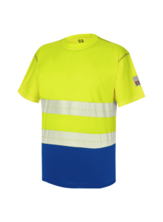 Camiseta Manga Corta Lumen Pro Amarillo/Azul Real