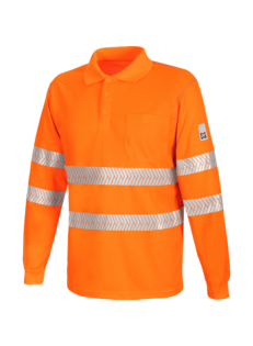 Polo Manga Larga Lumen Pro Naranja