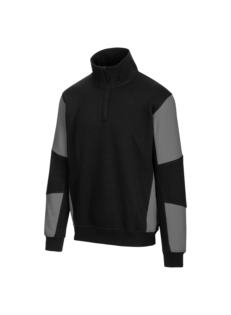 Sweat de travail zippé bicolore JOB+ BICOLOR noir/gris
