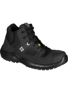 Schwarzer Sicherheitsstiefel Stretch X Mid S3S ESD mit CORDURA Stretch und rutschfester Sohle