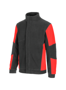 Polaire de travail JOB+ BICOLOR noire/rouge