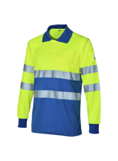 Polo de Trabalho Alta Visibilidade 1/2 Amarelo/Real